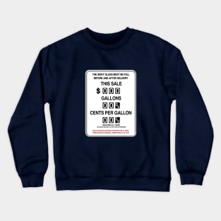 Gas Pump 50's Glass Vintage Art Crewneck Sweatshirt